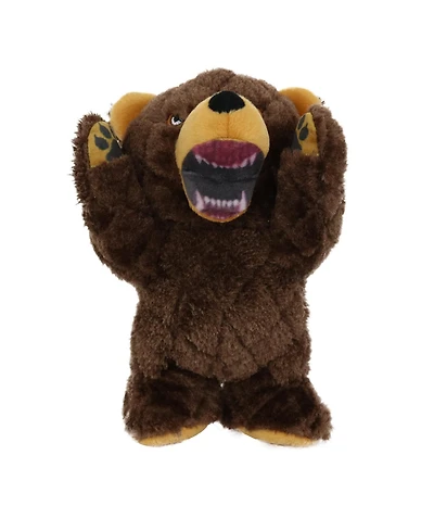 Mighty Angry Animals Bear, Durable Plush Squeaky Dog Toy