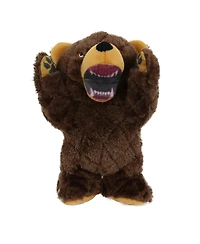 Mighty Angry Animals Bear, Durable Plush Squeaky Dog Toy