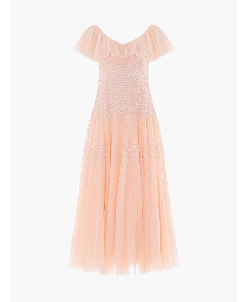 Needle & Thread Women's Sunrise Sequin V-neck Ankle Gown