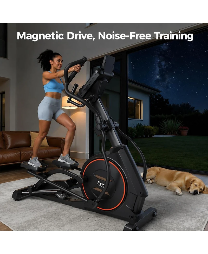 Fed Fitness EM3 Ultra Commercial Grade Front Drive Elliptical Machine 12 Degree Incline 32 Resistance Levels Heavy Duty for Home and Gym