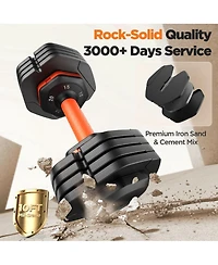 Fed Fitness Adjustable Weight Bench and Dumbbell Set, 660 Lbs Capacity, 25LB Pair (50LB Total) with Storage Box for Full Body Workout