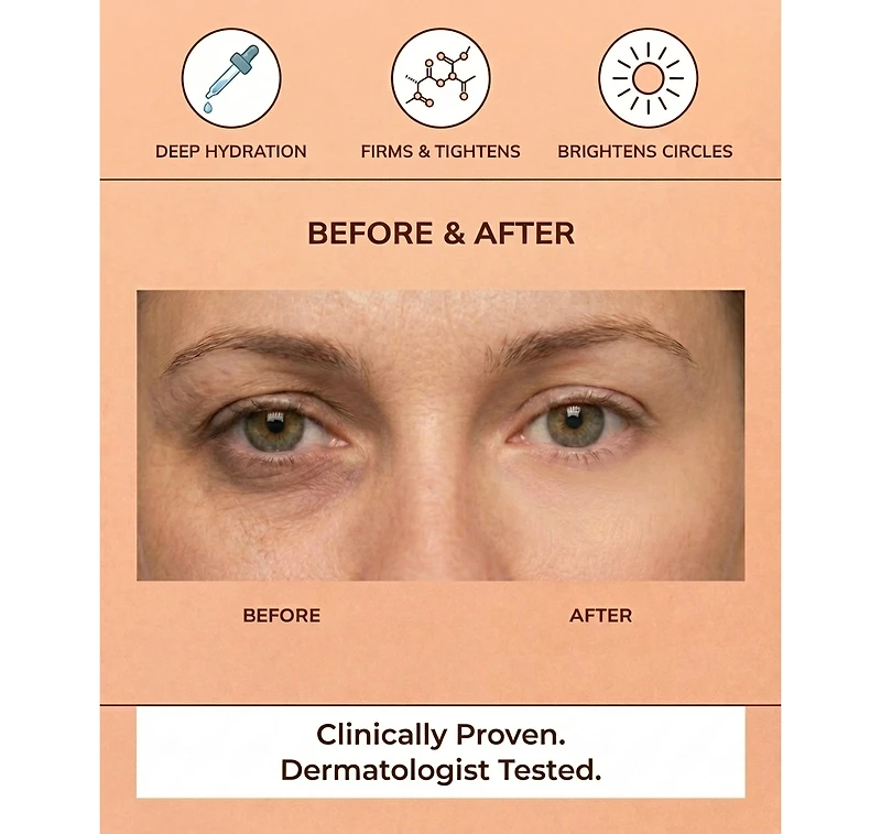 Lovery Korean Skin Care Vitamin C Eye Cream, Instant Tightening and Brightening, Firming and Depuffing Korean Under-Eye Treatment