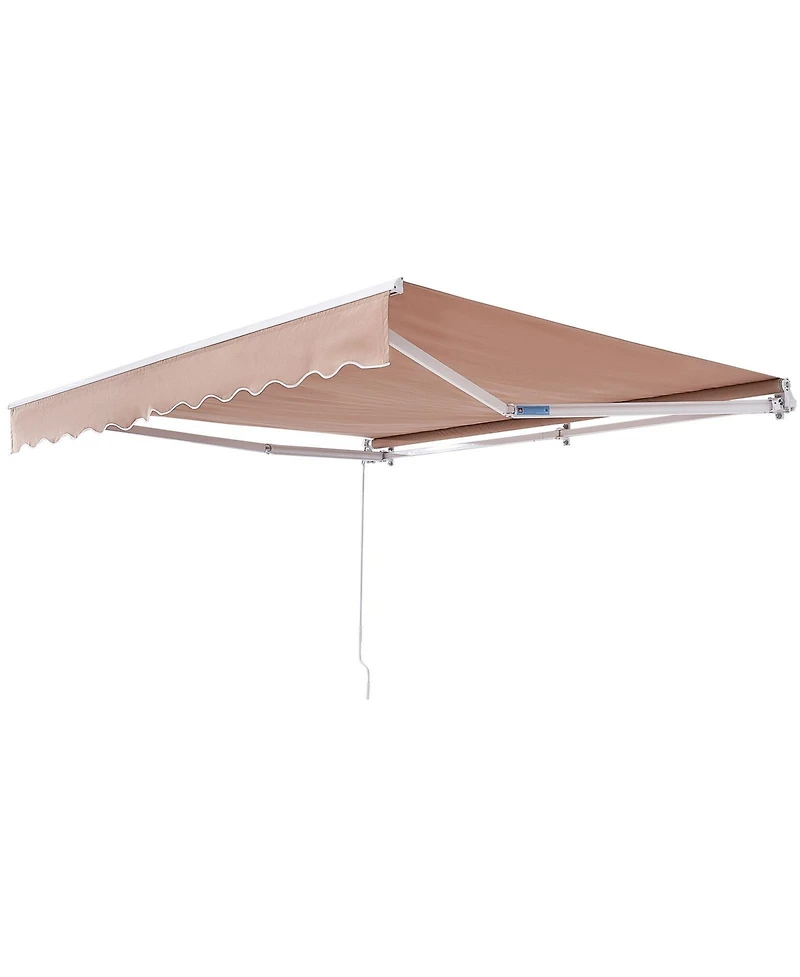 Vevor Patio Awning Retractable Awning Sunshade Shelter with Crank Handle