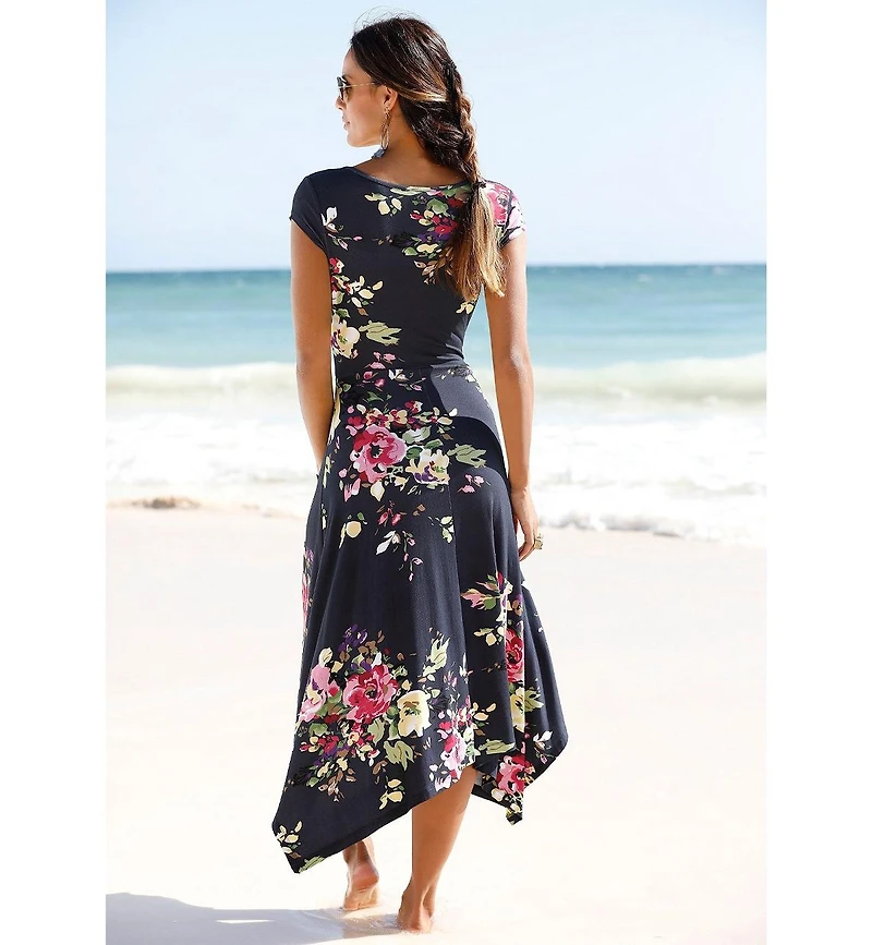Lascana Women's Handkerchief Hem Dress