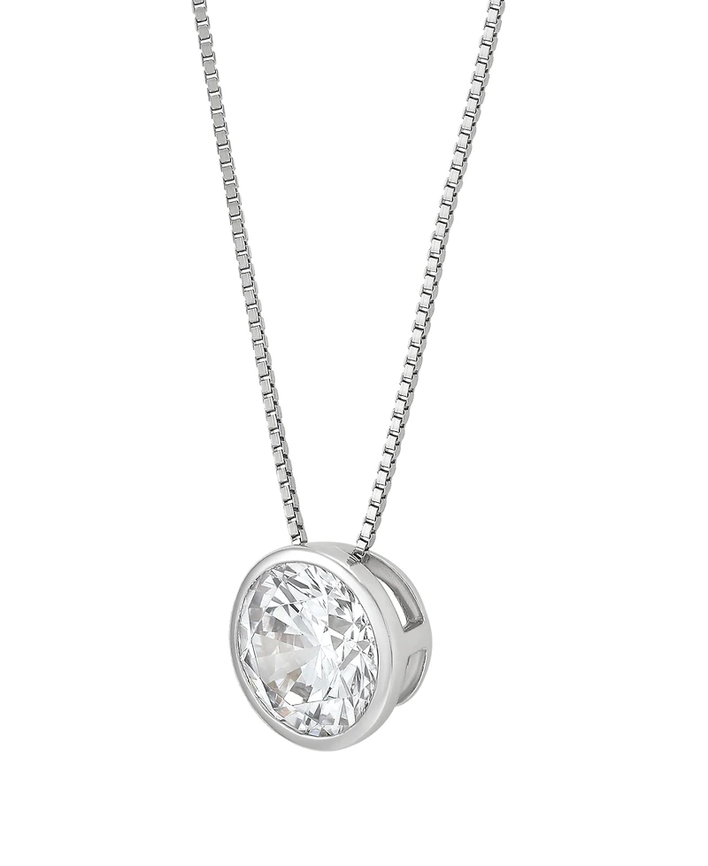Macy's Igi Certified Lab-Grown Diamond Solitaire Pendant Necklace (1 ct. t.w.) in 14k White Gold