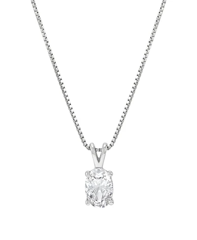Macy's Igi Certified Lab-Grown Diamond Solitaire Pendant Necklace (1/2 ct. t.w.) in 14k White Gold