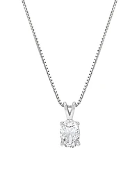 Macy's Igi Certified Lab-Grown Diamond Solitaire Pendant Necklace (1/2 ct. t.w.) in 14k White Gold
