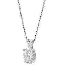 Macy's Igi Certified Lab-Grown Diamond Solitaire Pendant Necklace (1 ct. t.w.) in 14k White Gold