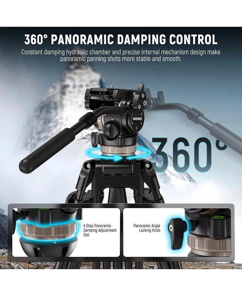 Neewer TH45 Camera Tripod with 18lb for Dji Rs Gimbals