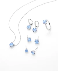 Macy's Sterling Silver Starlight Cubic Zirconia Solitaire Stud Earrings