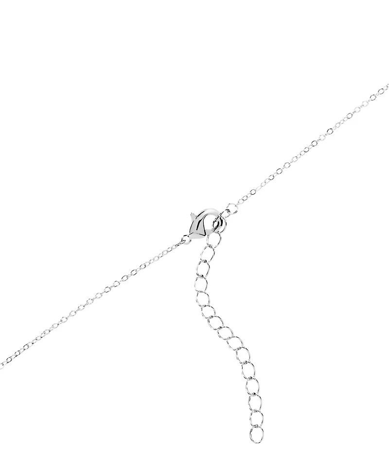 Macy's Sterling Silver Starlight Cubic Zirconia Solitaire Necklace