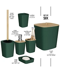 Clara Clark 6 Piece Complete Bathroom Decor and Accessory Set