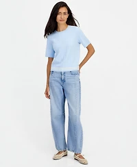 On 34th Women's Cable-Knit Short-Sleeve Crewneck Sweater, Macy's Exclusive
