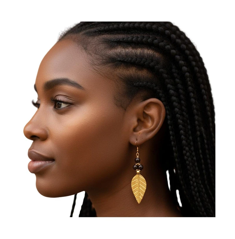 Kendi Amani Acacia Leaf Earrings