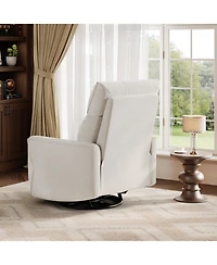 homfan Power Recliner Chair, Pu Leather Swivel Rocker with Usb Ports, Nursery Glider Reclining Sofa Ergonomic Lounge for Living Room