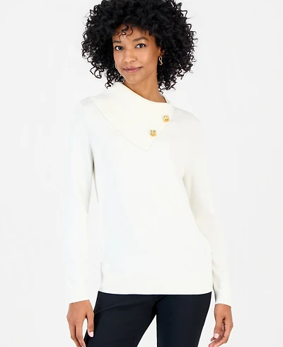Jm Collection Women's Long-Sleeve Cowl Neck Sweater, Macy's Exclusive