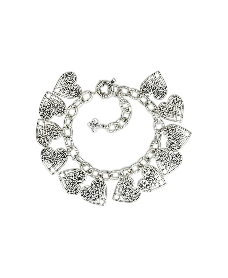 Patricia Nash Scandinavian Knot Collection Heart Charm Bracelet