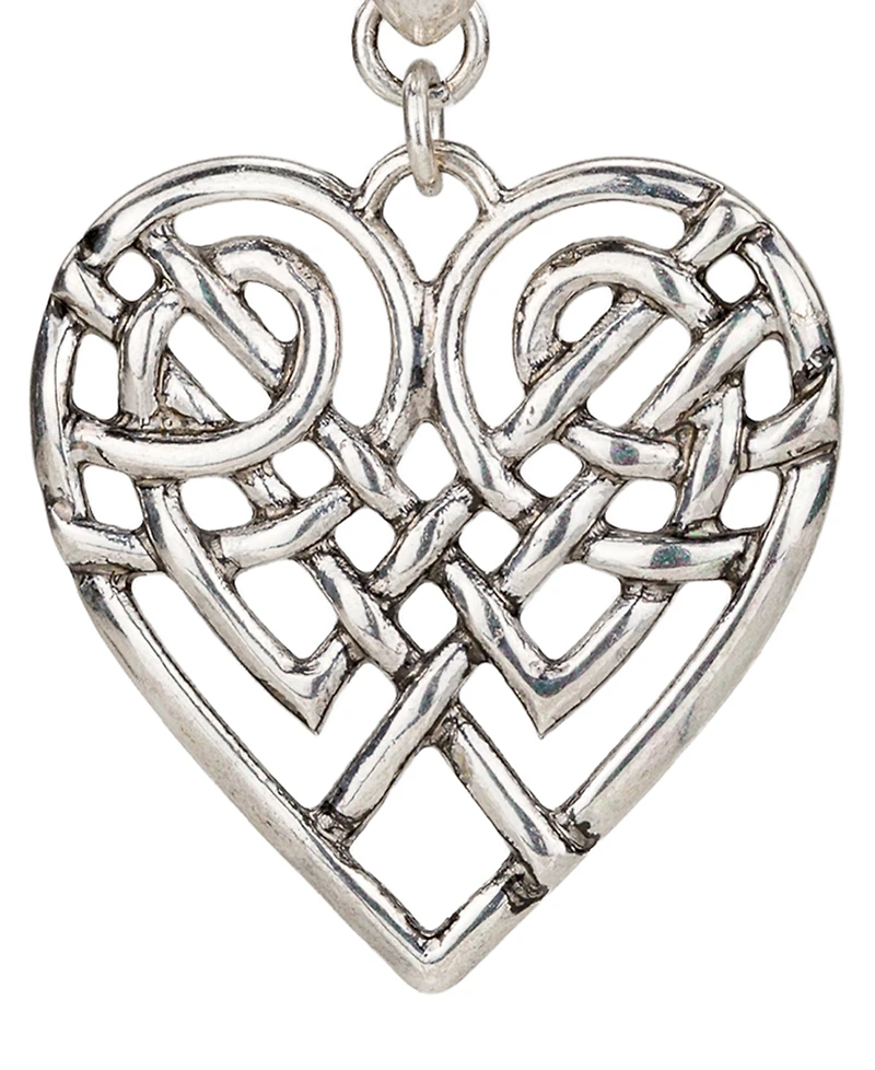 Patricia Nash Scandinavian Knot Collection Heart Hoop Earrings