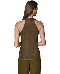 Donna Karan New York Women's Cowl Neck Sleeveless Sweater