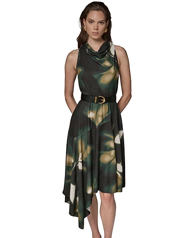 Donna Karan New York Women's Jersey Print Sleeveless Dress
