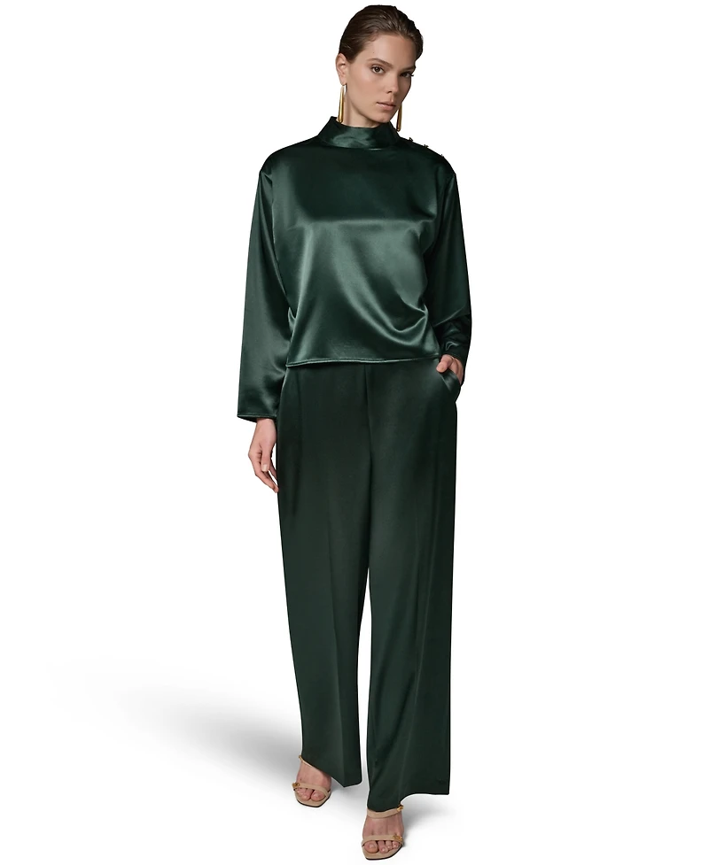 Donna Karan New York Women's High Mock Neck Top