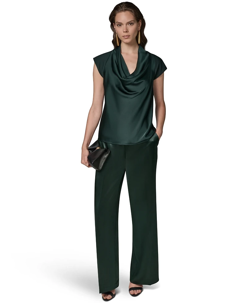 Donna Karan New York Women's Crepe Jersey Short-Sleeve Blouse
