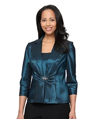 Alex Evenings Women's Washer Taffeta Twinset