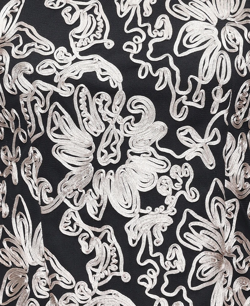Alex Evenings Embellished Tulle Blouse