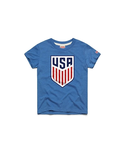 Homage Big Boys and Girls Royal Usmnt Crest Tri-Blend T-Shirt