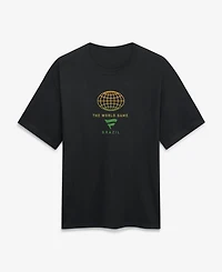 Fanatics Men's Black Brazil Streets Of The World Heavyweight T-Shirt