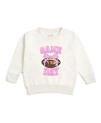Sweet Wink Toddler Girls Game Day Sequin Patch Sweatshirt