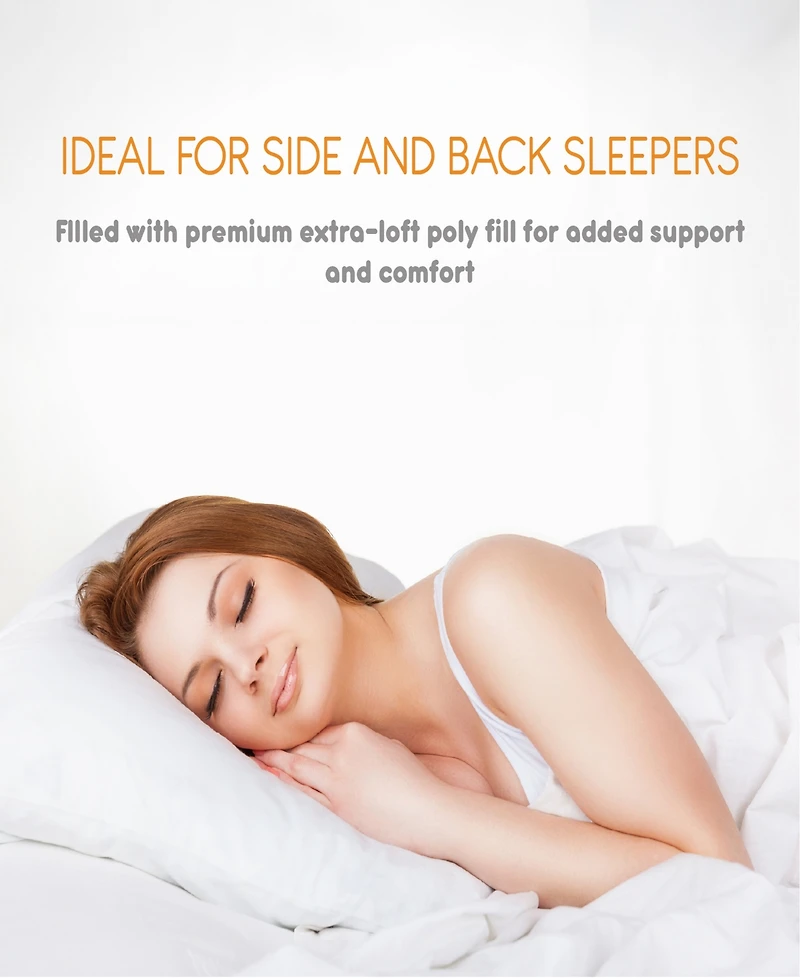 C&C California Crescent Embossed 2-Pack Pillow, Standard