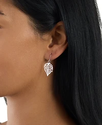 Macy's Laser Cut Maple Leaf Drop Earrings