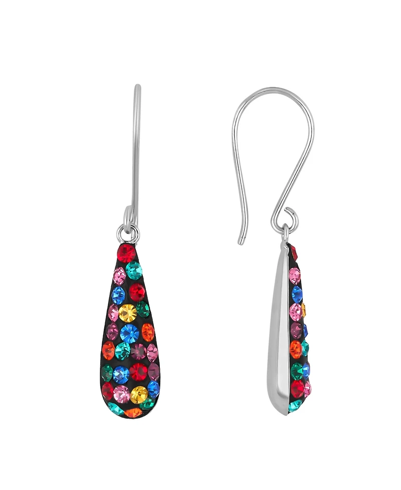 Macy's Pave Crystal Teardrop Earrings