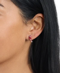 Macy's Crystal Pave Red Cardinal Stud Earrings