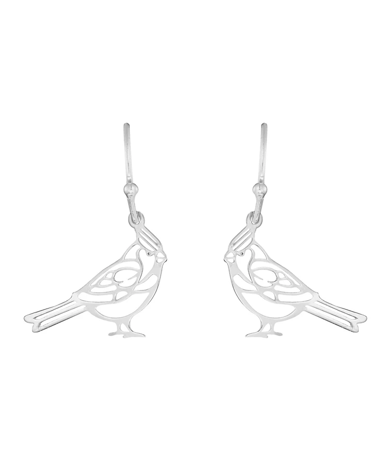 Macy's Laser Cut Cardinal Bird Drop Earrings