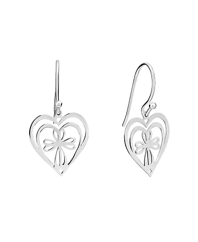 Macy's Open Heart with Cross Drop Earrings