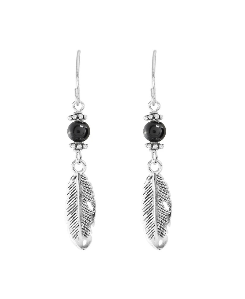 Macy's Stone Beaded Leaf Drop Earrings