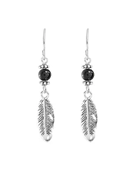 Macy's Stone Beaded Leaf Drop Earrings