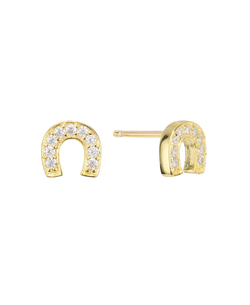 Macy's Cubic Zirconia Horseshoe Stud Earrings