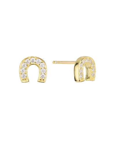 Macy's Cubic Zirconia Horseshoe Stud Earrings