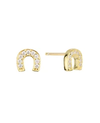Macy's Cubic Zirconia Horseshoe Stud Earrings