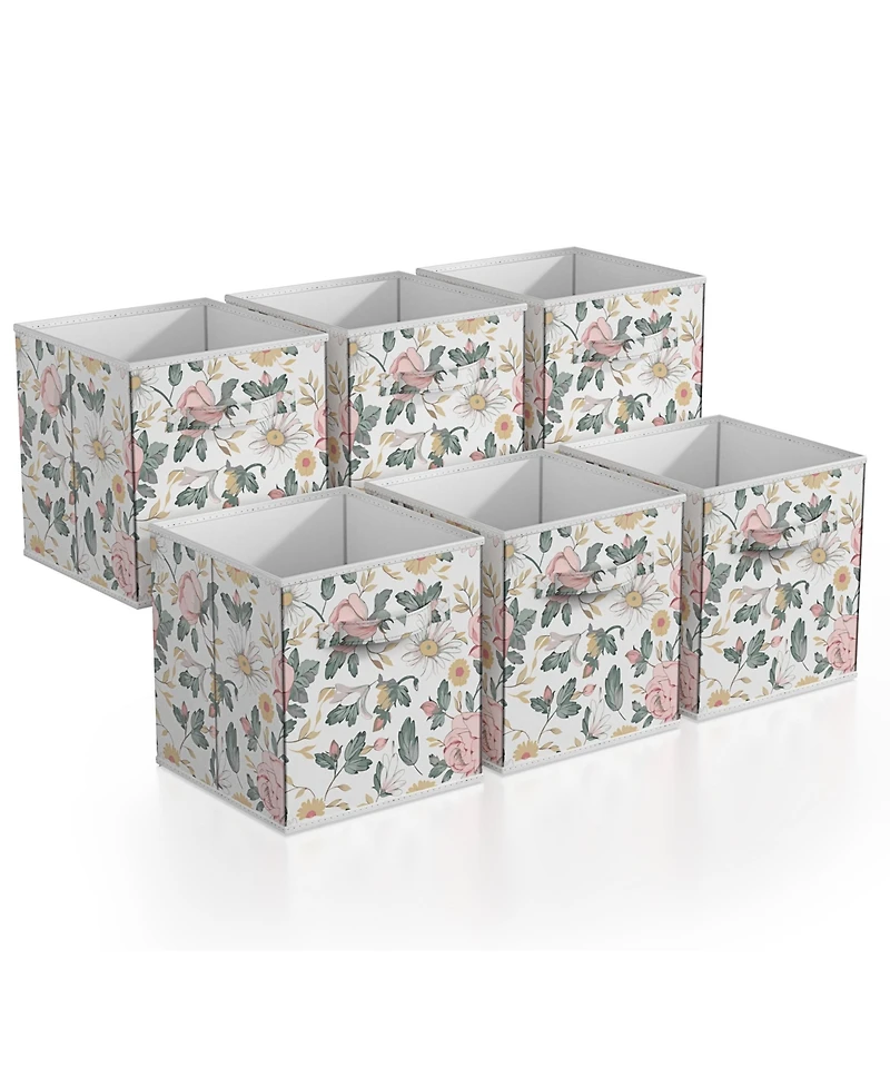 Sorbus 6 Pack 11 Inch Foldable Storage Cubes with Handle- for Organizing Home