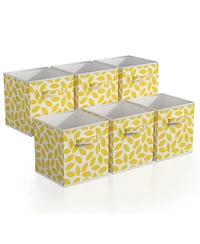 Sorbus 6 Pack 11 Inch Foldable Storage Cubes with Handle- for Organizing Home