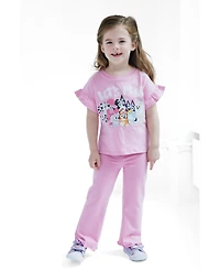 Bluey Toddler Girls' (2T-4T) 2-Piece T-Shirt and Flare Pants Set