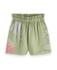 Scotch & Soda Women's High-Rise Placed Print Shorts, Lucebert