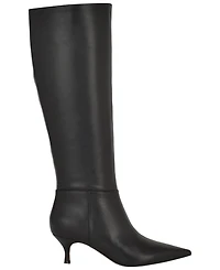 Nine West Women's Somas Tall Wide Calf Kitten Heel Dress Boots