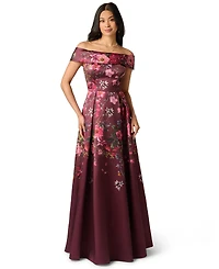 Adrianna Papell Women's Off-the-Shoulder Printed Dress