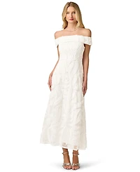 Adrianna Papell Women's Off-the-Shoulder Midi Dress