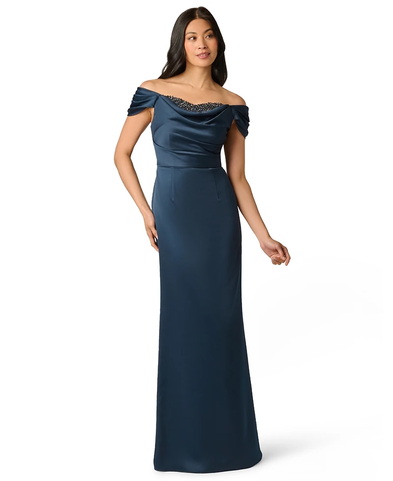 Adrianna Papell Women's Layered Bodice Gown Dress